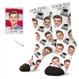 Custom Class Of 2020 Face Socks - Best Personalized Gifts For Graduation Party