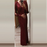 Evening Dresses Long Sequined Dress