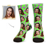 Custom Smiling Face Heart Face Socks