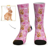 Custom Rabbit Face Socks - Gifts For Rabbit Lovers