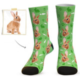 Custom Rabbit Face Socks - Gifts For Rabbit Lovers