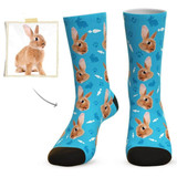 Custom Rabbit Face Socks - Gifts For Rabbit Lovers