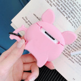 Pink Walking Bulldog Premium AirPods Case Shock Proof Cover