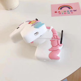 Rainbow Unicorn with Gold Horn Premium AirPods Case Shock Proof Cover