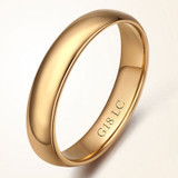 Wedding Rings 18K Rose Gold Ring Au750 Solid Gold Engagement For Lovers Classic Simple Romantic Woman Girl Man Ring