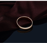 Wedding Rings 18K Rose Gold Ring Au750 Solid Gold Engagement For Lovers Classic Simple Romantic Woman Girl Man Ring
