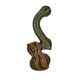 Rasta Swirl Glass Bubbler