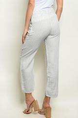 White Stripes Pants