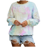 Long Sleeve Tie-Dye Gradient Sweatshirt