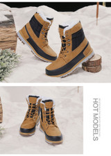 Men Snow Boots Warm Plush Fur And Waterproof