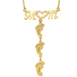 Mom Necklace Baby Feet