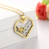 Honeycomb Heart Bee Pendant + Save Up to 50%