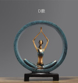 Modern Abstract Art Resin Yoga Pose Statue Yoga girl / Lady Sculpture Different Poses Home Yoga Studio Decor