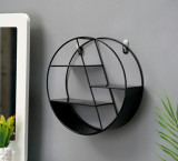 Nordic Style Metal Decorative Shelf round Hexagon storage holder rack
