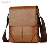 Leather Shoulder Bag Casual Black