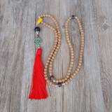 Rudraksha OM Pendant Mala with Tassel