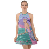 Palm Beach Purple Chiffon Halter Dress Wholesale Palm Beach Purple Chiffon Halter Dress Wholesale