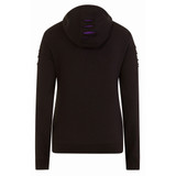 SACRED LOVE - Large Hood Ripped Hoody Purple-Black