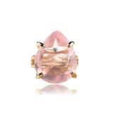 Rose Quartz Teardrop Ring