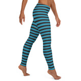 Blue Striped leggings, Capris and Shorts