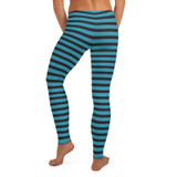 Blue Striped leggings, Capris and Shorts