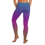 Colorful Ombre Mermaid leggings, Capris and Shorts