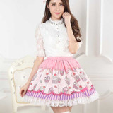 Pink Japanese Preppy Sweet Mini Lolita Skirt