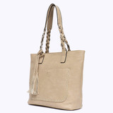 The LIZA Vegan Leather Tassel Tote