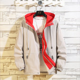 Men's Fashion Hip Hop Windbreaker Outwear Coats Casual Loose Hooded Bomber Jackets