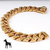 Skull&Rose Cuban Link Dog Collar (32mm)