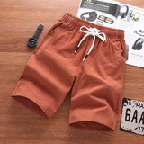 Men's Summer Linen Comfortable Breathable Streetwear Running Male Beach Shorts