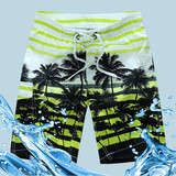2020 Men Summer Style Beach Quick Dry Coconut Tree Printing Shorts