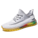 Men Flying Woven Breathable Sports Fitness Shoes