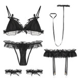 Sexy Yet Cute Ruffles Lace Kawaii Babydoll Lingerie Set