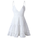 Sexy Bow Backless V-neck Mini Beach
