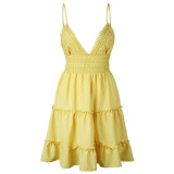 Sexy Bow Backless V-neck Mini Beach