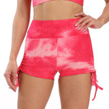 Women's Workout High Waisted Tie Dye Scrunch Booty Yoga Shorts