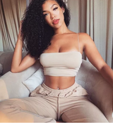 Summer Sexy Solid Color Strap Crop Top