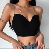 Summer Party Sexy Chains Strap Crop Top Summer Party Sexy Chains Strap Crop Top