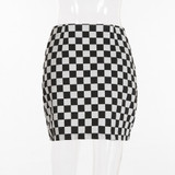 Sexy Plaid Zipper Mini Skirt