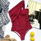 Sexy One Piece One Shoulder Swimwear