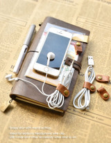 New Handmade leather cord keeper management