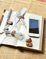 New Handmade leather cord keeper management