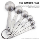 Easy it’s under control 18/8 Stainless Steel Measuring Spoons, Set of 6 for Measuring Dry and Liquid Ingredients