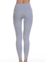 Women High Waist Solid Color Pocket Exercise Yoga Leggings