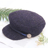 2019 Fashion Winter and Autumn Ladies Hats Women Hats Corduroy Caps Europe and America Retro Flat Top Casual Wild Octagonal Cap