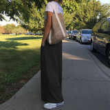 Celmia 2020 Fashion Casual Solid Wide Leg Pants Women High Waist Loose Palazzo Retro Linen Pants Office Ladies Trousers Pantalon