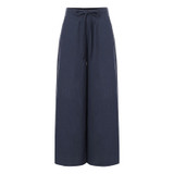 Celmia 2020 Fashion Casual Solid Wide Leg Pants Women High Waist Loose Palazzo Retro Linen Pants Office Ladies Trousers Pantalon