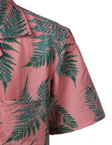 Mens Hipster Casual Short Sleeve Hawaiian Aloha Shirts 2019 Summer New Button Down Tropical Men Beach Shirt with Pocket Pink 2XL