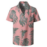 Mens Hipster Casual Short Sleeve Hawaiian Aloha Shirts 2019 Summer New Button Down Tropical Men Beach Shirt with Pocket Pink 2XL Mens Hipster Casual Short Sleeve Hawaiian Aloha Shirts 2019 Summer New Button Down Tropical Men Beach Shirt with Pocket Pink 2XL